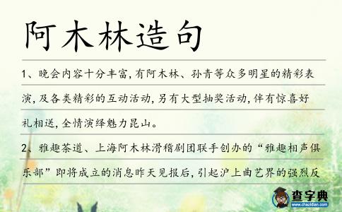 阿木林造句