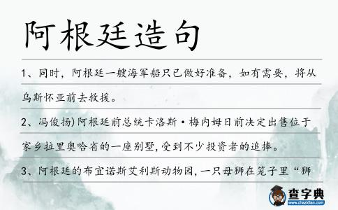 阿根廷造句