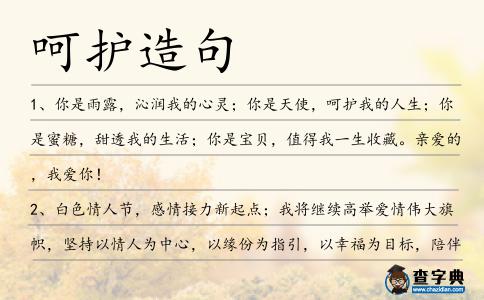 呵護造句