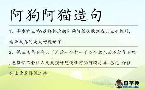 阿狗阿貓造句