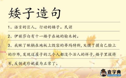 矮子造句