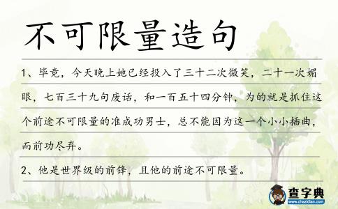 不可限量造句