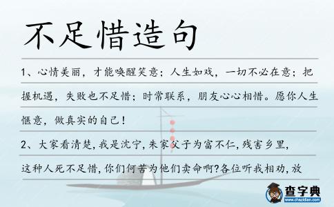 不足惜造句