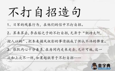 不打自招造句