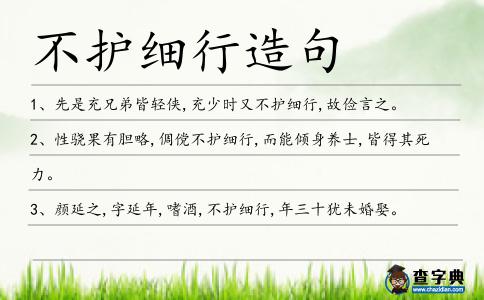 不護細行造句