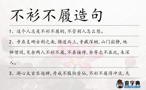 不衫不履造句