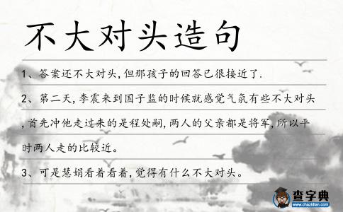 不大對(duì)頭造句