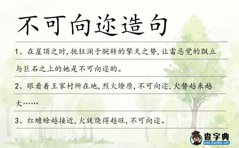 不可向邇造句