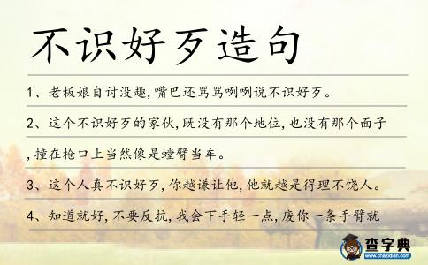 不識(shí)好歹造句