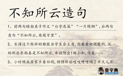 不知所云造句