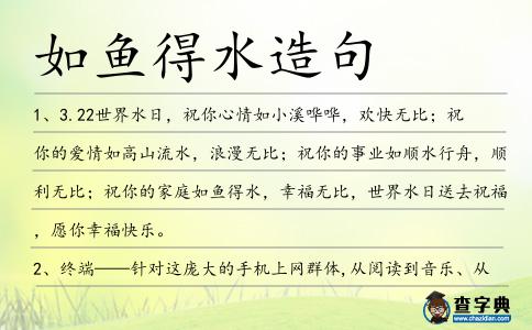 如魚得水造句