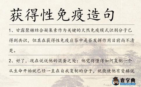 獲得性免疫造句