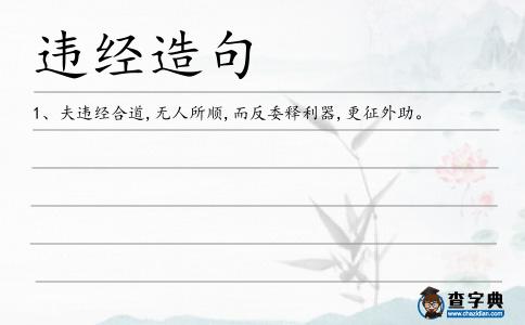 違經(jīng)造句