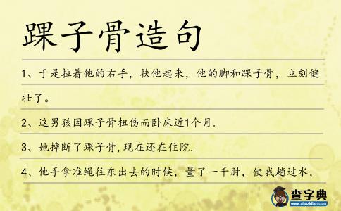 踝子骨造句