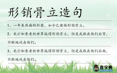 形銷骨立造句