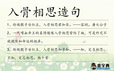 入骨相思造句