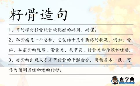 籽骨造句