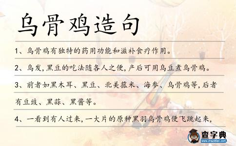 烏骨雞造句