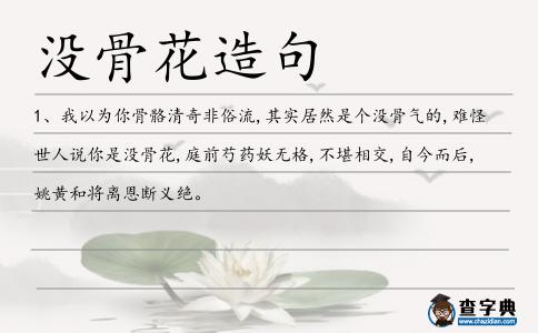 沒骨花造句