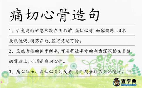 痛切心骨造句