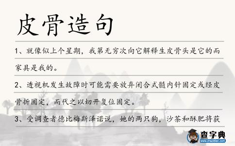 皮骨造句