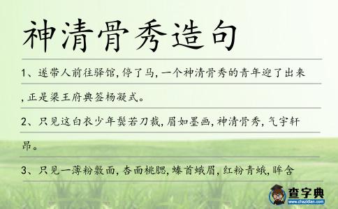 神清骨秀造句
