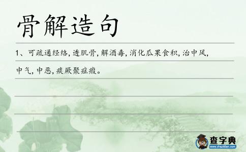 骨解造句