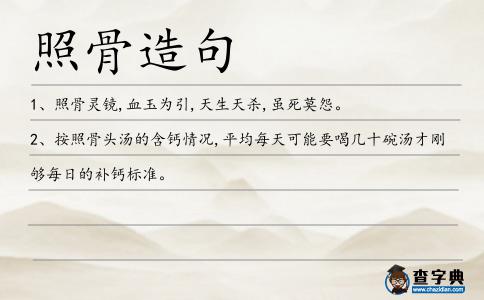 照骨造句