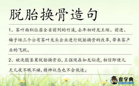 脫胎換骨造句