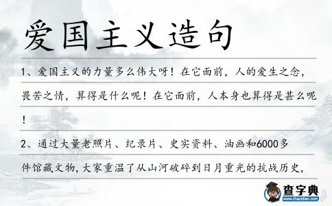 愛國主義造句