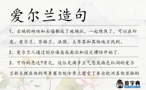 愛爾蘭造句