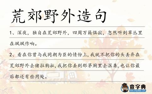 荒郊野外造句
