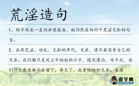 荒淫造句