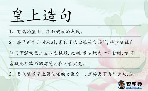 皇上造句