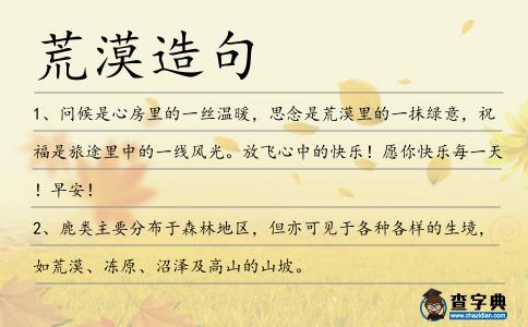 荒漠造句