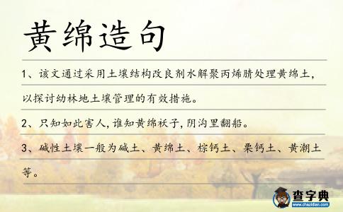 黃綿造句