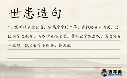 世患造句