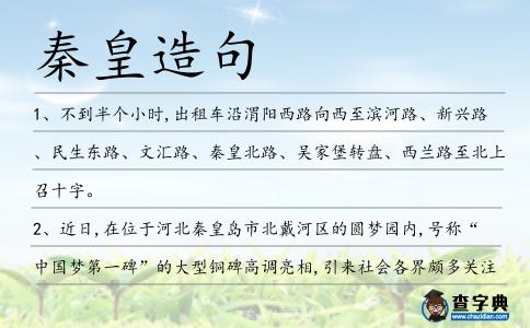 秦皇造句