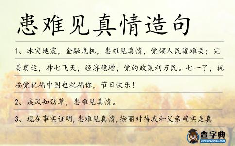 患難見真情造句