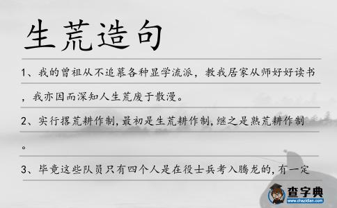 生荒造句