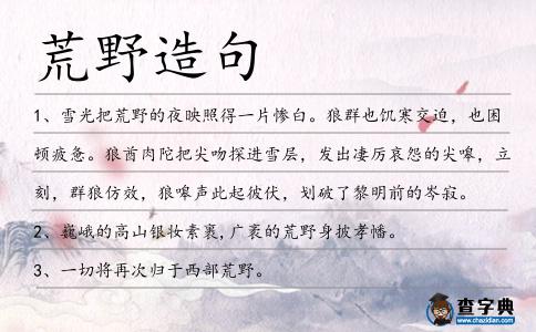 荒野造句
