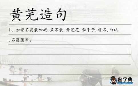 黃蕪造句