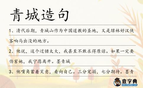 青城造句