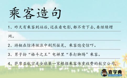 乘客造句