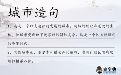 城市造句