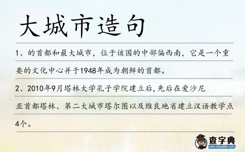 大城市造句
