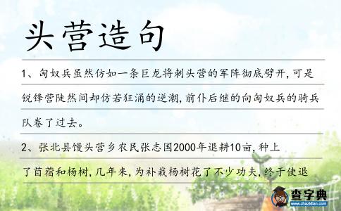 頭營(yíng)造句