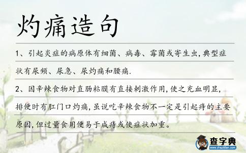 灼痛造句