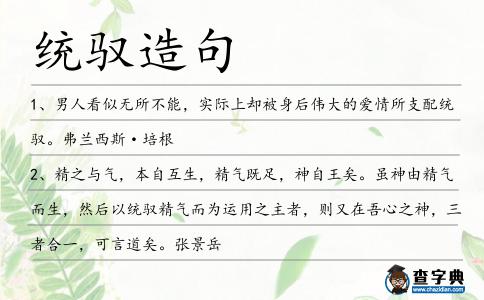 統馭造句