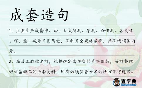 成套造句